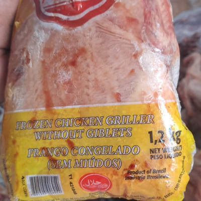 Poulet de chair emballé